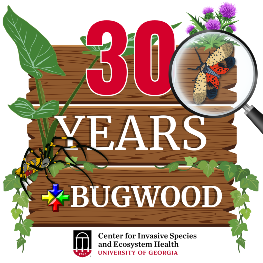 Graphic reading "30 Years Bugwood"